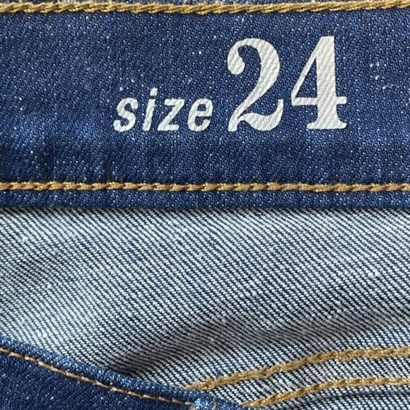 J. CREW Indigo Denim Frayed Hem Jean Shorts - Size 24 - Picture 4 of 6